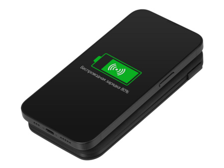 Внешний беспроводной аккумулятор с подсветкой лого «Astro», 10000 mAh, черный