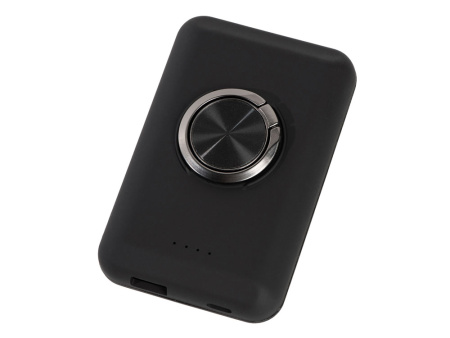 Магнитный беспроводной внешний аккумулятор "MagnetIQ", 5000 mah, 10 W, черный