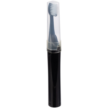 Зубная щетка с пастой Push & Brush, черная