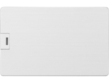 Флеш-карта USB 2.0 16 Gb в виде металлической карты "Card Metal", серебристый