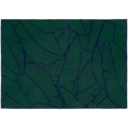 Плед In Leaf, синий с зеленым