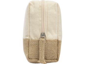 Косметичка "Jute" с ручкой из хлопка и джута, натуральный