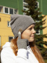 Шапка с Bluetooth гарнитурой Real Talk Headset, темно-серый меланж