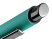 Металлическая шариковая ручка soft touch "Ellipse gum", бирюзовый