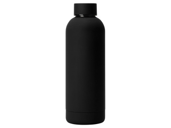 Вакуумная термобутылка "Cask" Waterline, soft touch, 500 мл, черный