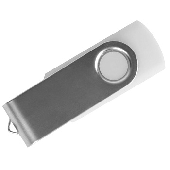USB flash-карта DOT (16Гб), белый, 5,8х2х1,1см,пластик металл